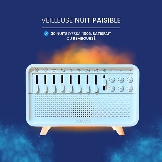 Dormia | Nuit Paisible Diffusion Aromatique, Ambiance Lumineuse & 8 Sons Relaxants
